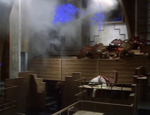 The Valeyard's deadly plan is foiled when the judge and jury duck.