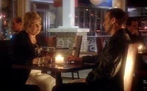 Amongst other things, the dinner conversation revolves around the Doctor's right to take Blon to her death at the hands of her own people. If only there was some convenient way for the Doctor to not have to make that decision...