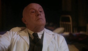Richard Wilson makes a brief appearane as Dr. Constantine, before turning into another masked creature.
