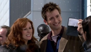 The Doctor and Donna slip into the buyers' tour of the Ood facility.
